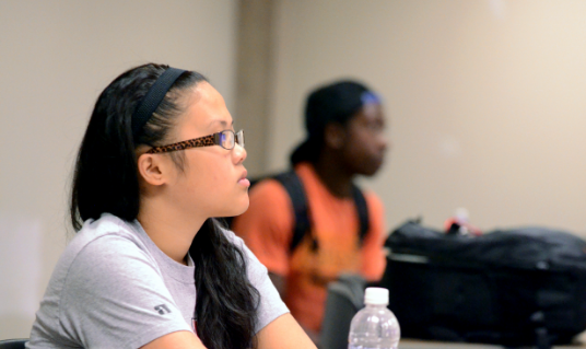 Student in the classroom